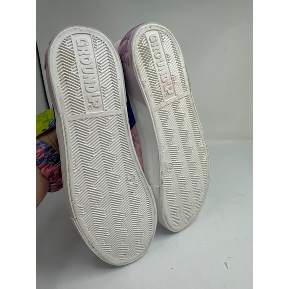 Disney Lilo & Stitch 9.5W Slip-On Canvas Sneakers Pink Blue Gingham Shoes New - Picture 6 of 7